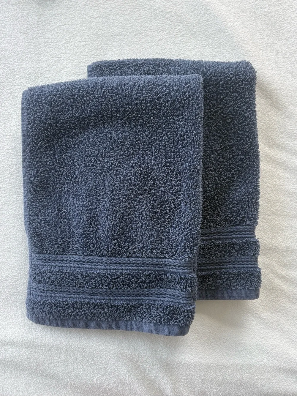Tommy Bahama Set of 4 100% Cotton Bath and Hand Towels Navy Blue